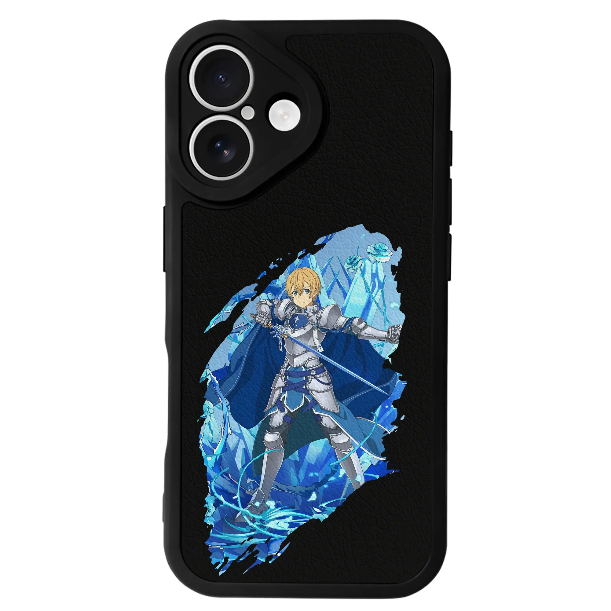 ソードアートオンライン グッズ ユージオ - IPhone 16シリーズ対応 ・ シリコンスマホケース ・ レザー調 ・ 高精度フィット ・ 耐衝撃 ・ ワイヤレス充電対応 ・ 精密カット